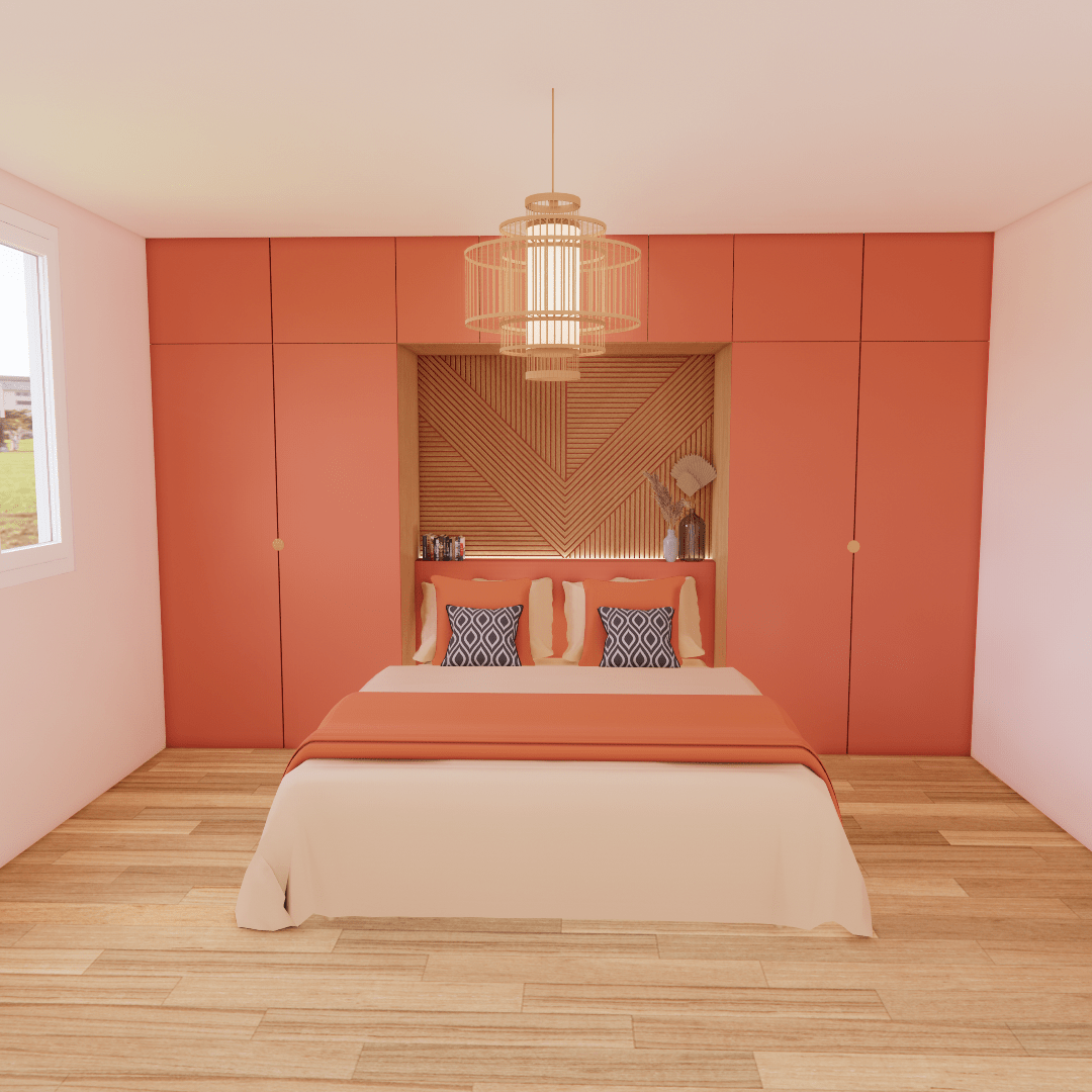 Pont lit avec niche et led